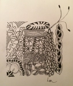 Day 26L Long day Zentangle